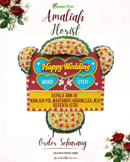 Papan Bunga Pernikahan Cibabat